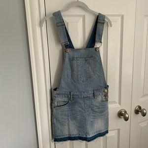 Denim overall dress